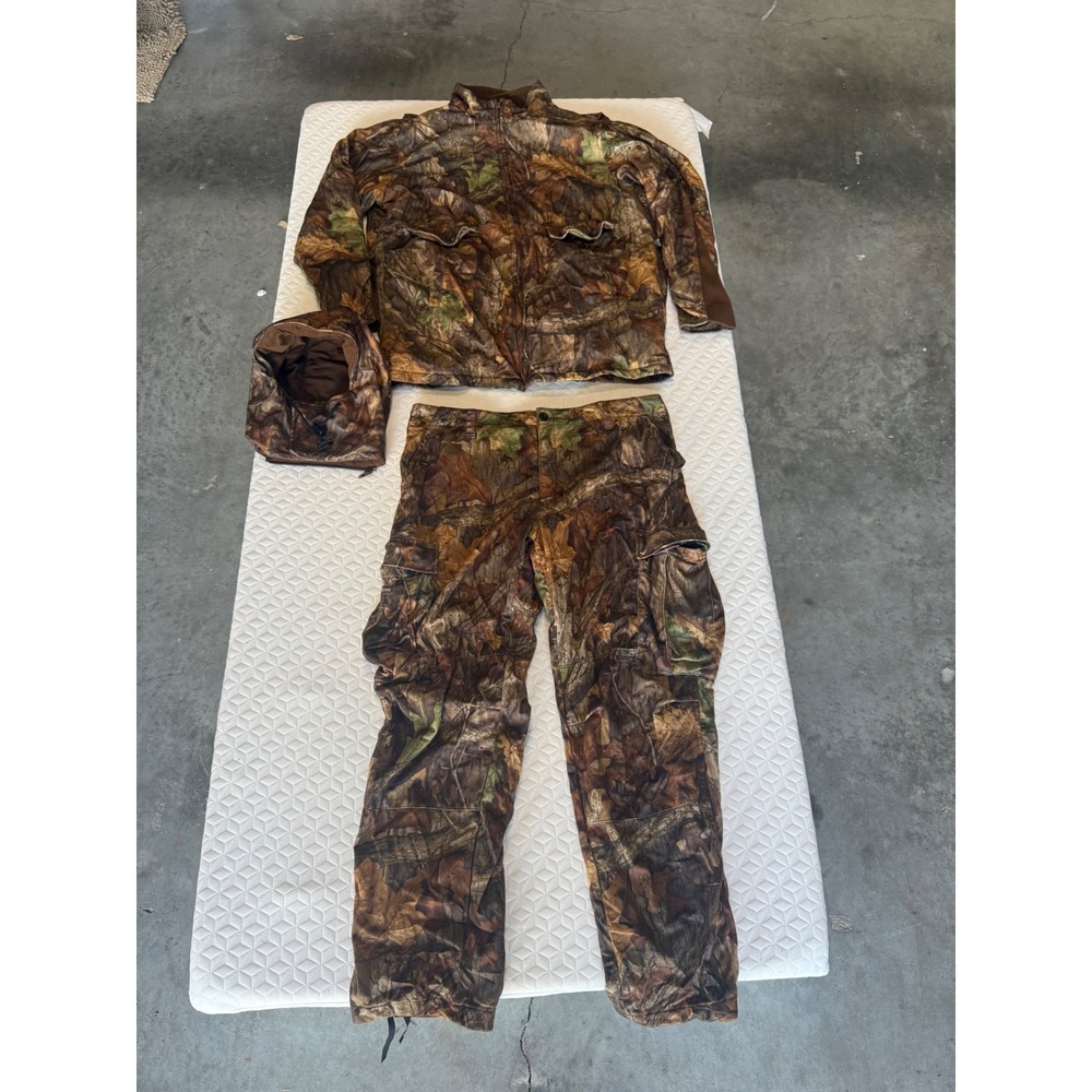 RedHead Advantage Timber Camo Hunting Suit Insulated Jacket Pants Hood Mens L